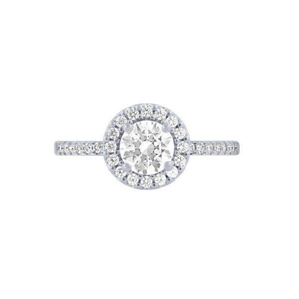 14k White Gold 1.25 ctw diamond Halo Bridal Set