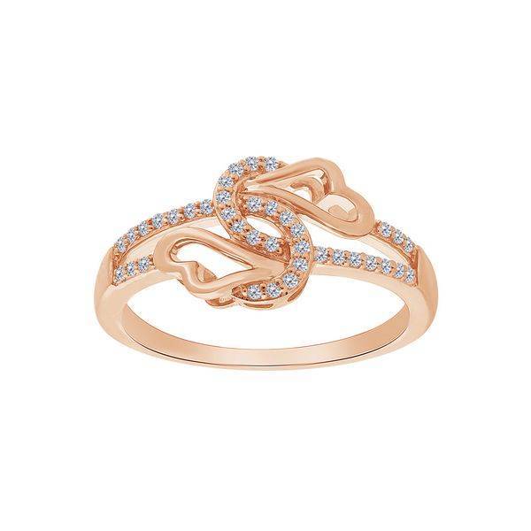 10K Rose Gold 0.15 CTW Heart RING