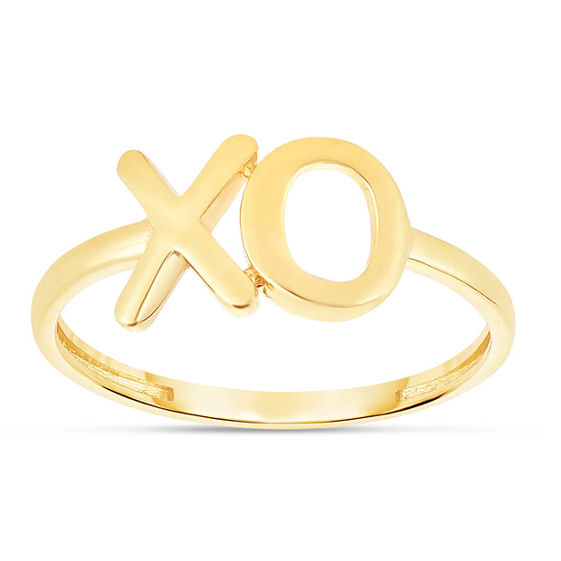 14K Gold XO Ring