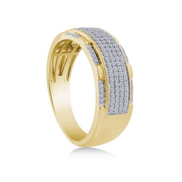 10K Yellow Gold 0.50 ctw Diamond Men'S Band
