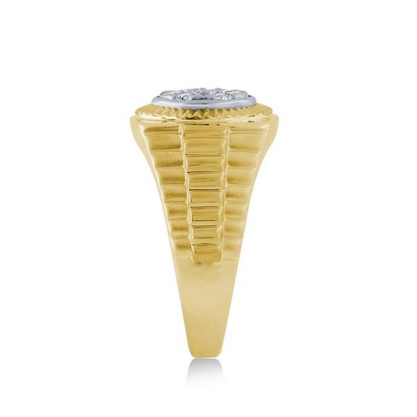 14k yellow Gold 0.50 ctw Diamond men's Ring