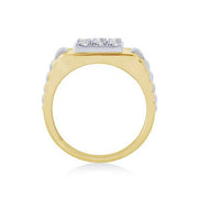 14k two tone 1.00 ctw Diamond men's Ring