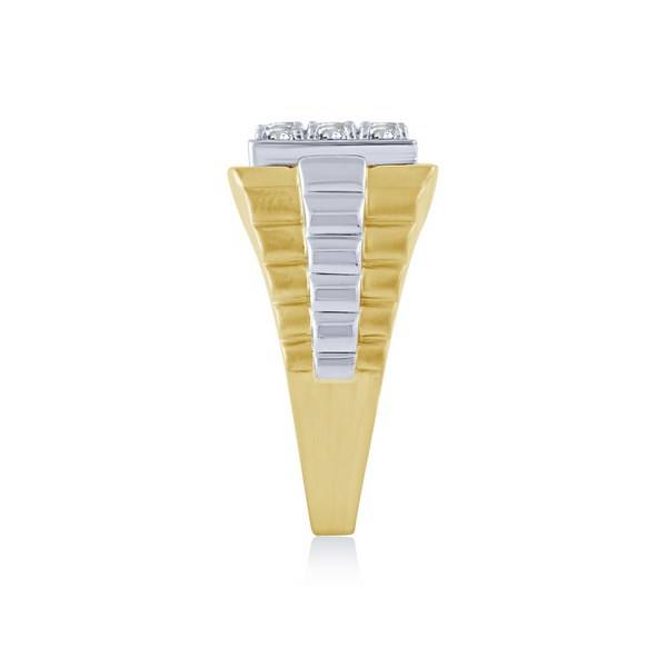 14k two tone 1.00 ctw Diamond men's Ring