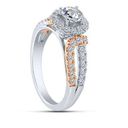 14K Two Tone 0.50 CTW Diamond Engagement Ring