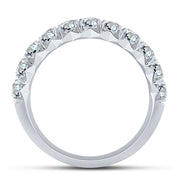 14K White Gold 1.00 CTW Diamond Band