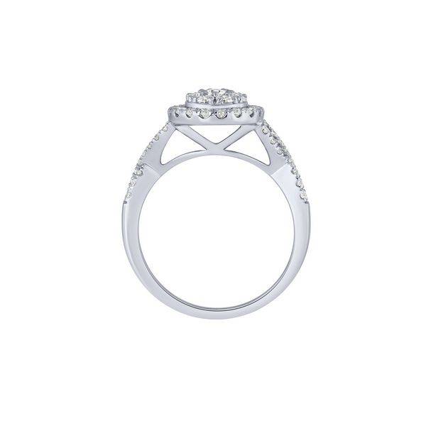 14K WHITE GOLD 1.00 CTW Pear Cut Diamond Ring