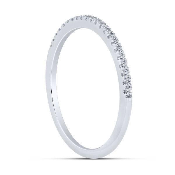 10K White Gold 0.11 ctw Diamond Fashion Anniversary Band