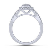 14K WHITE GOLD 0.63 CTW Diamond Pear BRIDAL SET