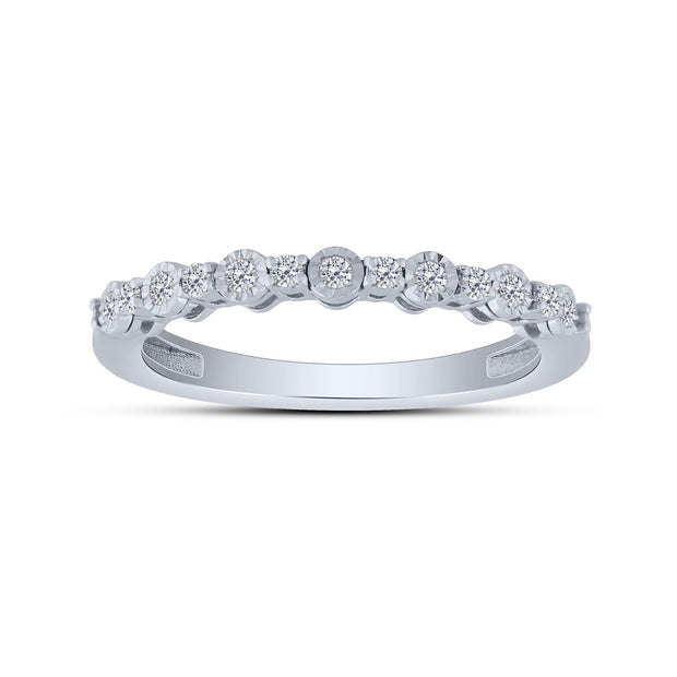 10K White Gold 0.16 CTW Diamond Band