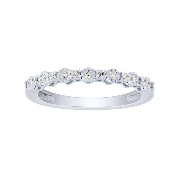 10k white gold 0.16 ctw Classic Diamond anniversary Band