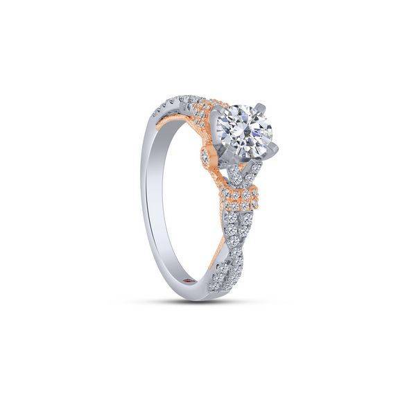 14K TWO TONE 1.39 CTW Diamond Engagement Ring