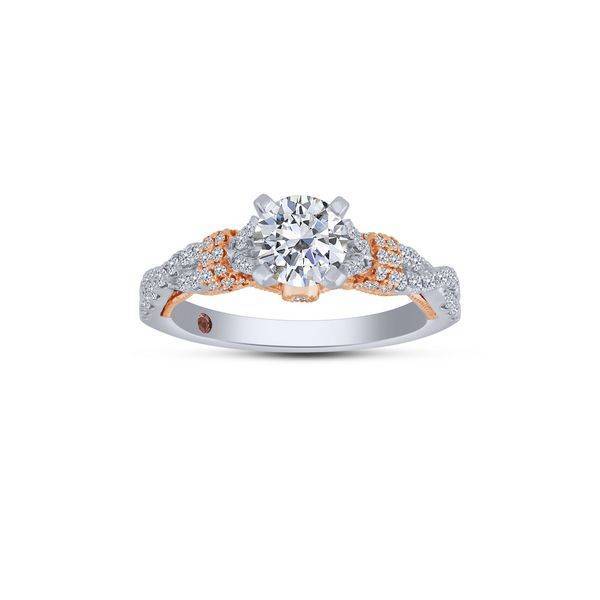 14K TWO TONE 1.39 CTW Diamond Engagement Ring