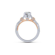 14K TWO TONE 1.39 CTW Diamond Engagement Ring