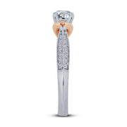 14K Two Tone 1.00 CTW DIAMOND Solitaire Engagement Ring