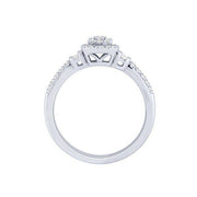 10K WHITE GOLD 0.25 CTW Cushion Diamond Promise Ring