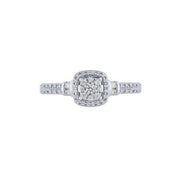 10K WHITE GOLD 0.25 CTW Cushion Diamond Promise Ring
