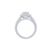 10K WHITE GOLD 1.00 CTW Oval SHAPED Diamond ENGAGEMENT Ring