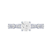 14K WHITE GOLD 1.00 CTW Diamond Engagement Ring