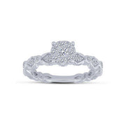 10K WhiTe Gold 0.39 CTW DIAMOND Engagement Ring