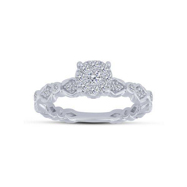 10K WhiTe Gold 0.39 CTW DIAMOND Engagement Ring