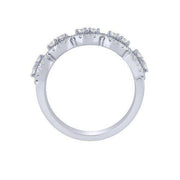 14k White Gold 0.75 ctw 5-Stone Diamond Anniversary Band