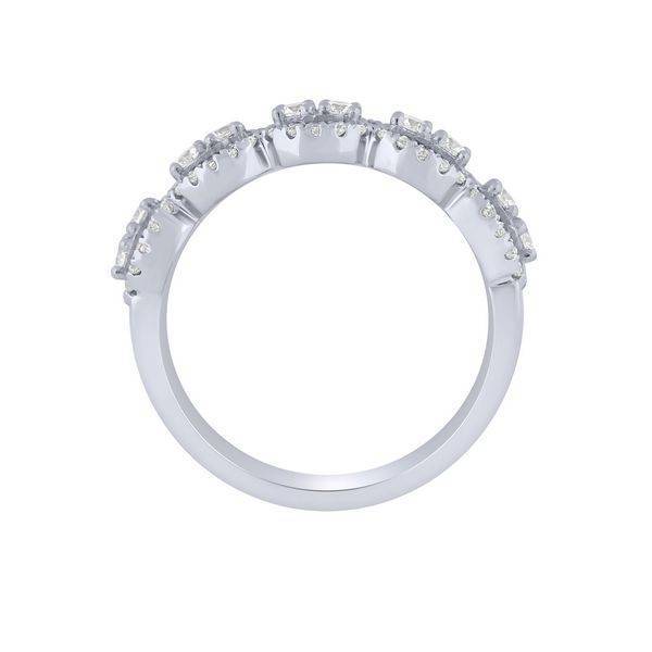 14k White Gold 0.75 ctw 5-Stone Diamond Anniversary Band