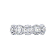 14k White Gold 0.75 ctw 5-Stone Diamond Anniversary Band