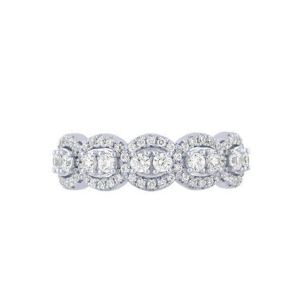 14k White Gold 0.75 ctw 5-Stone Diamond Anniversary Band