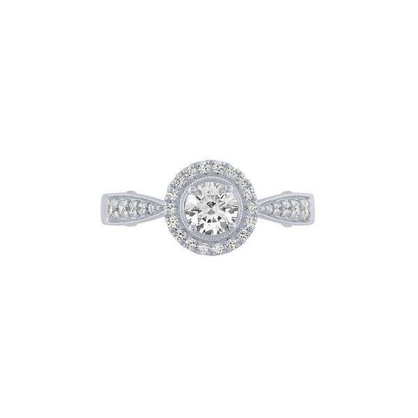 14K WHITE GOLD 1.01 CTW Diamond Halo Bridal Set