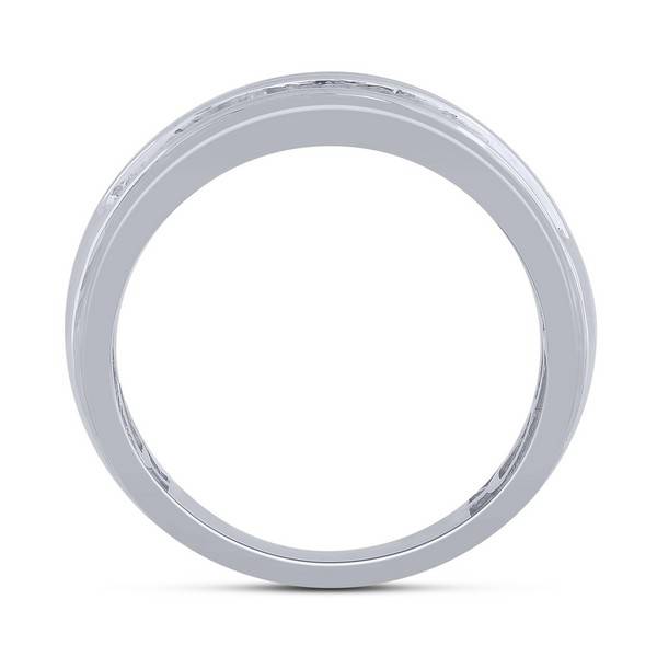 10k white gold 0.25 ctw Diamond Men's Band