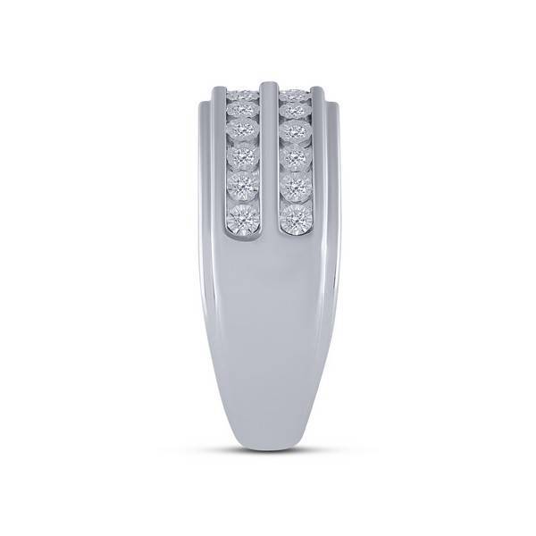 10k white gold 0.25 ctw Diamond Men's Band