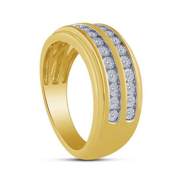 10K Yellow Gold 0.25 ctw Diamond Men'S Ring