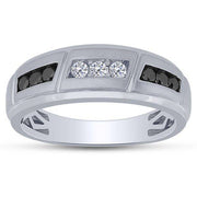 14k white gold 0.50 ctw Diamond Men's Band