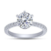 14K White Gold 0.50 CTW DIAMOND semi-mount ENGAGEMENT Ring