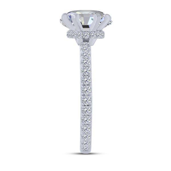 14K White Gold 0.50 CTW DIAMOND semi-mount ENGAGEMENT Ring