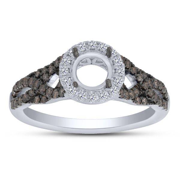 14K WHITE GOLD 1.50 CTW DIAMOND Semi Mount