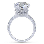 14K WHITE GOLD 0.60 CTW semi-mount DIAMOND engagement Ring