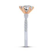 14K Two Tone 0.25 CTW Diamond semi-mount Engagement Ring