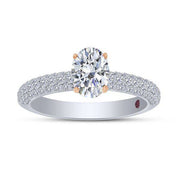 14K Two Tone 0.50 CTW Diamond semi-mount ENGAGEMENT RING