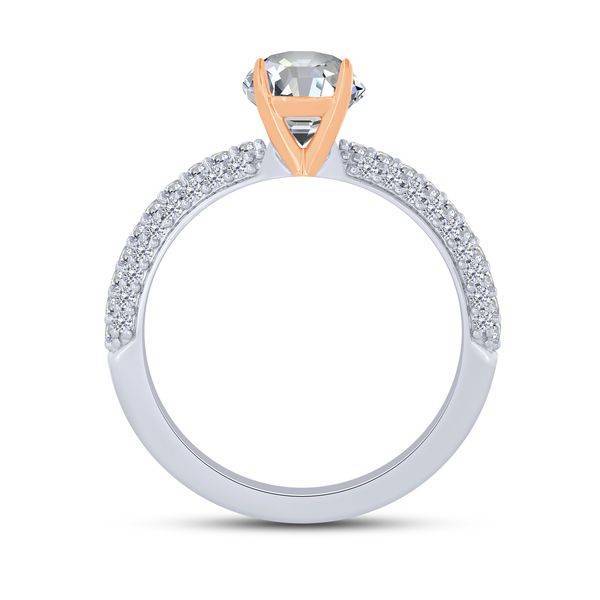 14K Two Tone 0.50 CTW Diamond semi-mount ENGAGEMENT RING