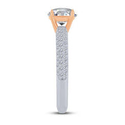 14K Two Tone 0.50 CTW Diamond semi-mount ENGAGEMENT RING