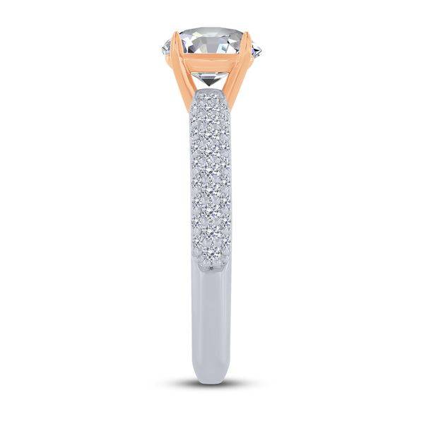 14K Two Tone 0.50 CTW Diamond semi-mount ENGAGEMENT RING