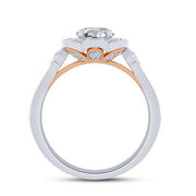 14k white gold 0.50 ctw Diamond vintage Semi-Mount Engagement Ring