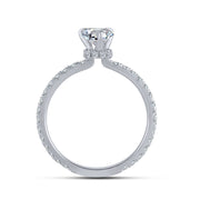 14K white gold Pear Lab-Grown 1.52 Ctw Engagement Ring