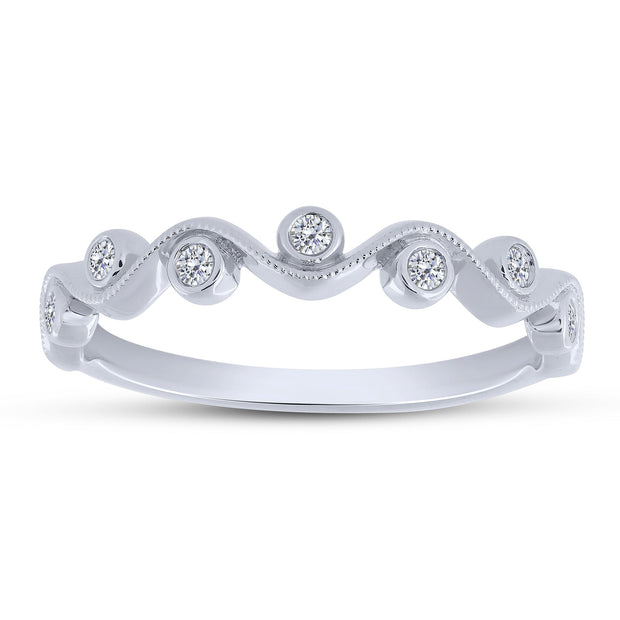 925 Silver 0.10 Ctw Fashion Band Ring