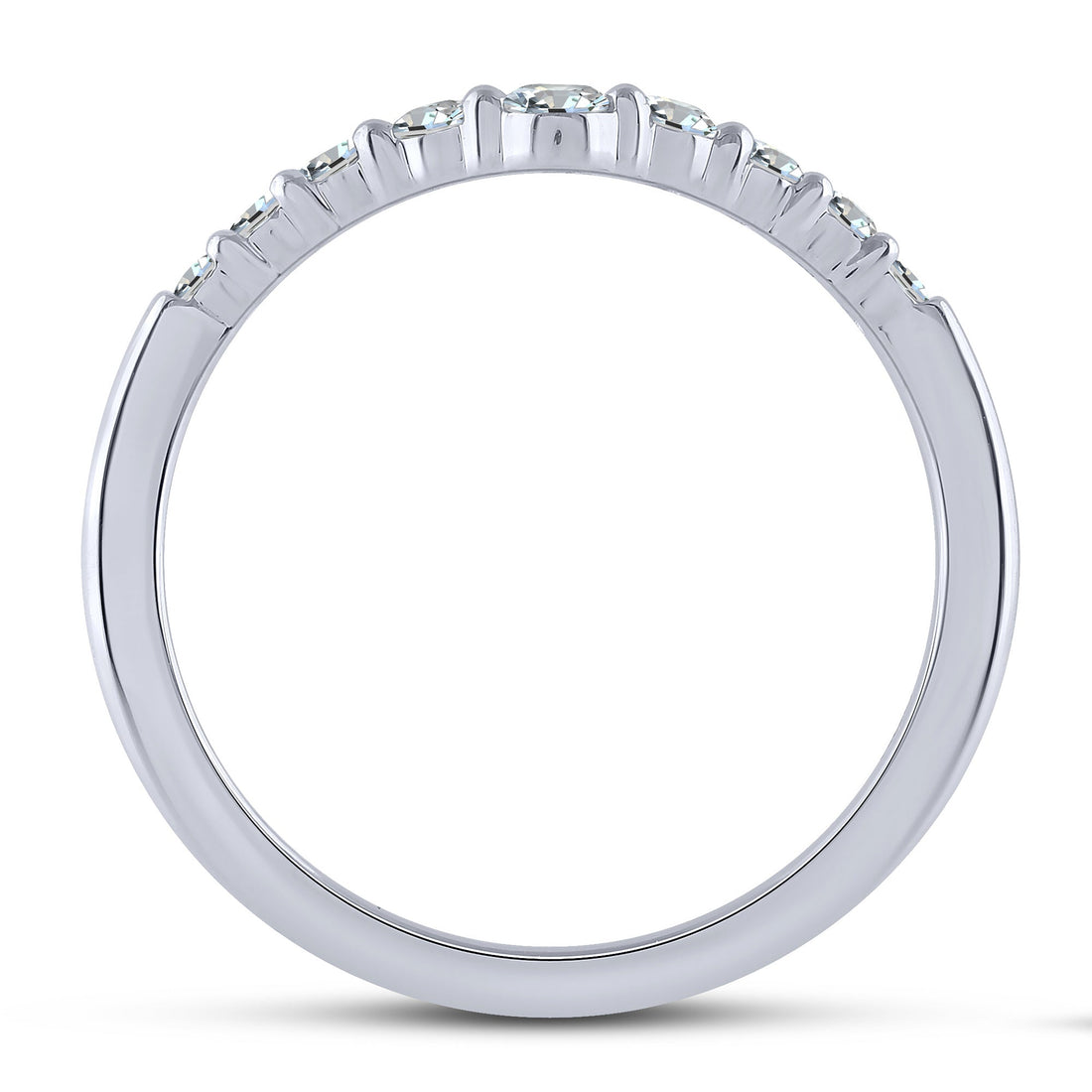 14K White Gold 0.25 ctw Curvy Band