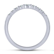 14K white gold 0.25 Ctw Curvy Band