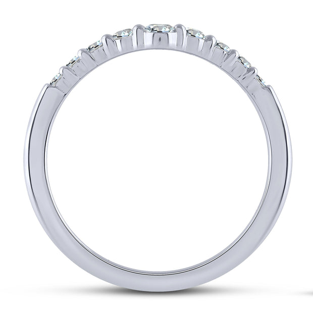 14K white gold 0.25 Ctw Curvy Band