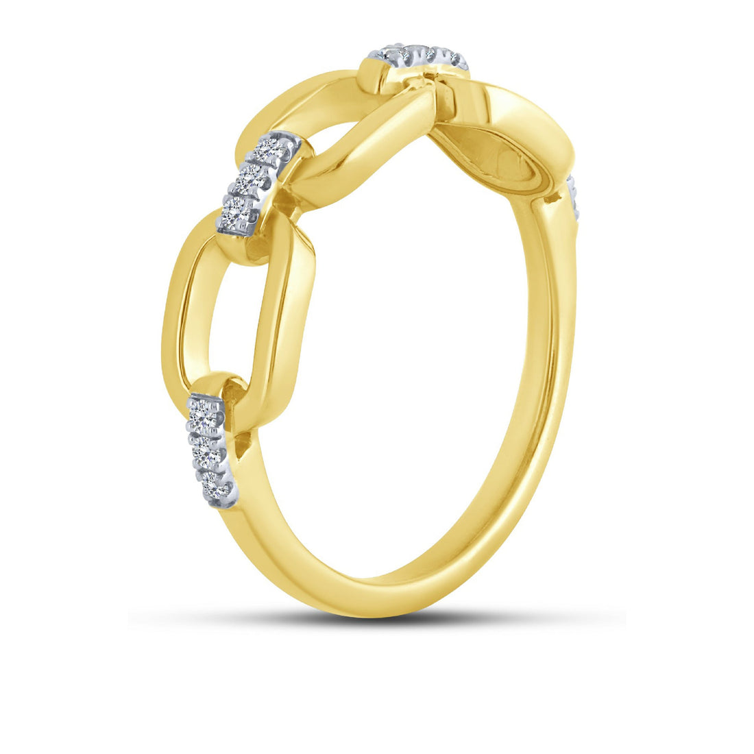 10K Yellow Gold  0.10 ctw Diamond Fashion Band