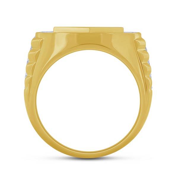 10k yellow Gold 1.35 ctw Diamond men's Ring